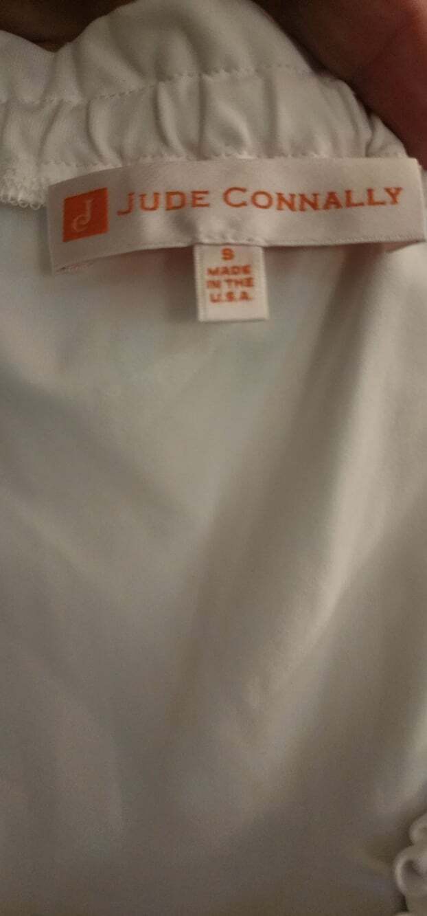 Jude Connally White Off-Shoulder Ruffle Sleeve Top Small New Excellent T20 - Picture 6 of 7